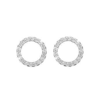 Christina Sparkling Circle Åbne cirkel ørestikker med topaz , model 671-S36 køb det billigst hos Guldsmykket.dk her